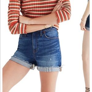 Madewell high rise denim shorts size 26